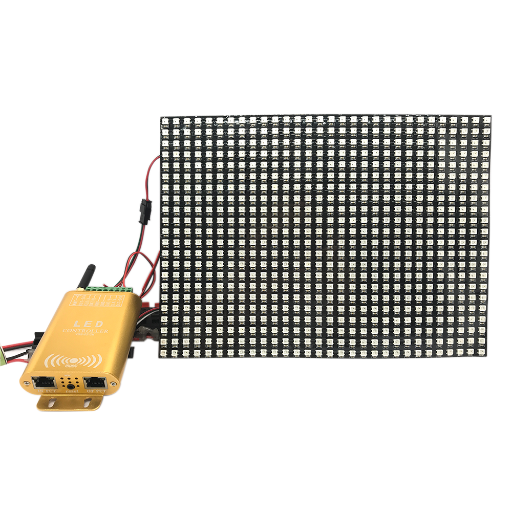 DC5V 0.98x0.72Ft WS2812B Full Color Digital Addressable Flexible LED Display Screen - Built in 660 Pixel Dot Matrix Display DC5V 0.98x0.72Ft WS2812B Full Color Digital Addressable Flexible LED Display Screen - Built in 660 Pixel Dot Matrix Display
